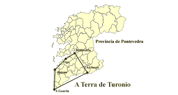 Mapa das Terras de Turonio